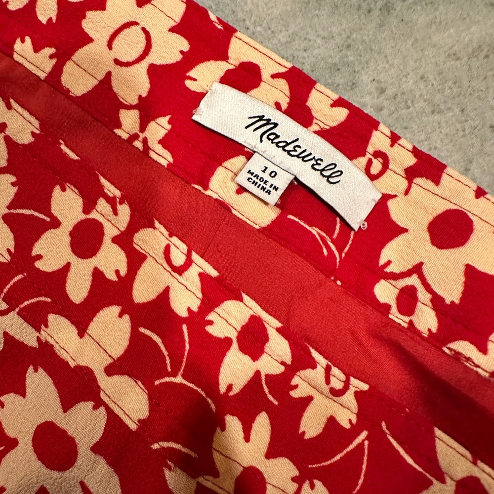 Madewell Side-Button Skirt in Full Bloom (sold out)